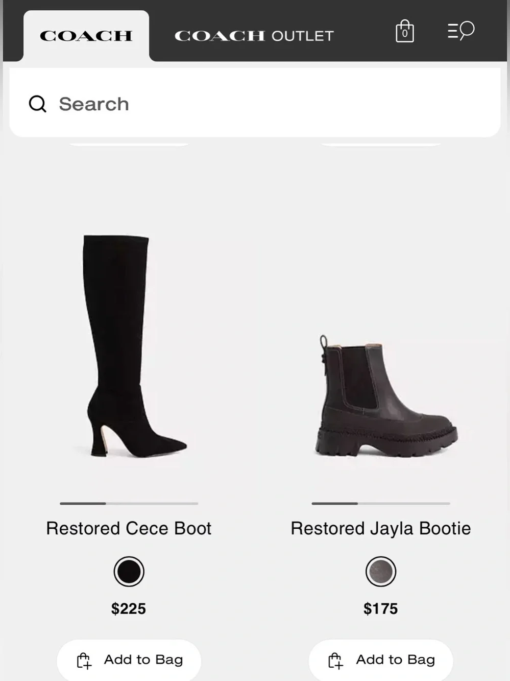 Coach Gray rubber Rivington logo Rain Boot with Signature Elastic Panel AS IS 5